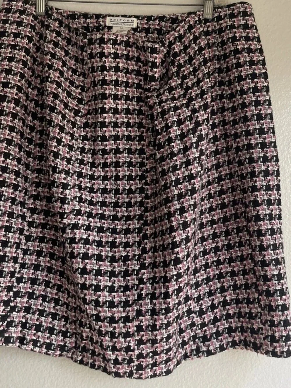 Uniform John Paul Richard Acrylic Skirt Womens 10 Pink Paisley Midi Boho Vintage